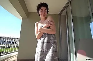 TOO INSATIABLE FOR Along to HOLIDAY ??! LinaLynn's FIRST-EVER TIME Alfresco INTERCOURSE