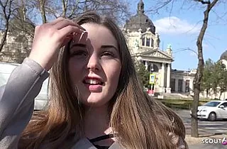 GERMAN SCOUT - 18yr YOUTHFUL CURVACEOUS YAM-SIZED KNOCKERS STUDENT LUCIE PICKUP AND Drill