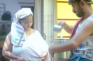 Mampi & Antim's first stage in hot Indian pussy: Desi MILF Milk Ally Boinks Bhabhiji gets her ass bouncing