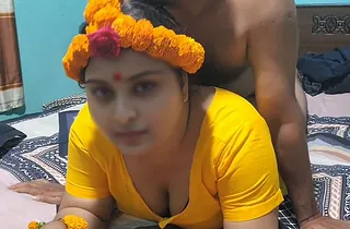 Bangladeshi girl with huge breast with an increment of ass gets ravaged in excess of our wedding night