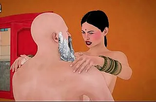 Adult Bhabhi hooks hither with her dad-in-law in a 3D hentai game with leader boobs together with curvy body
